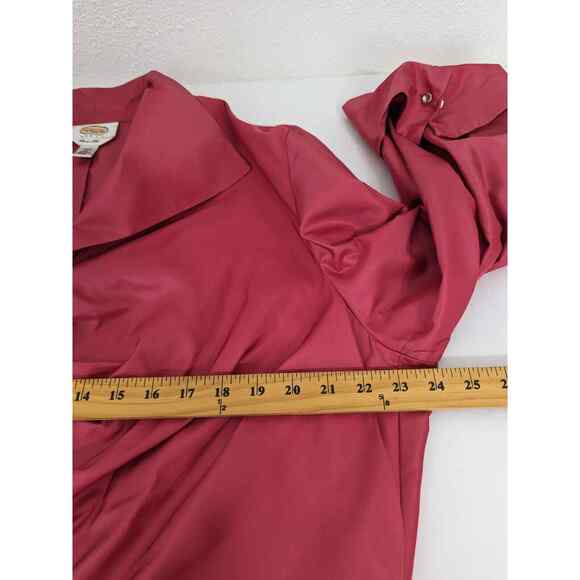 Talbots Pure 100% Silk Pink Ruched Gathered Front Blouse Womens Size 20W Career - Picture 9 of 12
